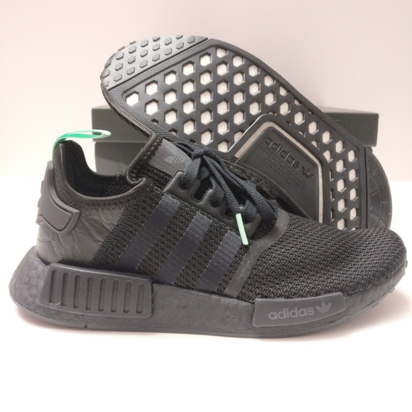 Womens Adidas Nmd R1 Mint Glow Black Green - Picture 2 of 8